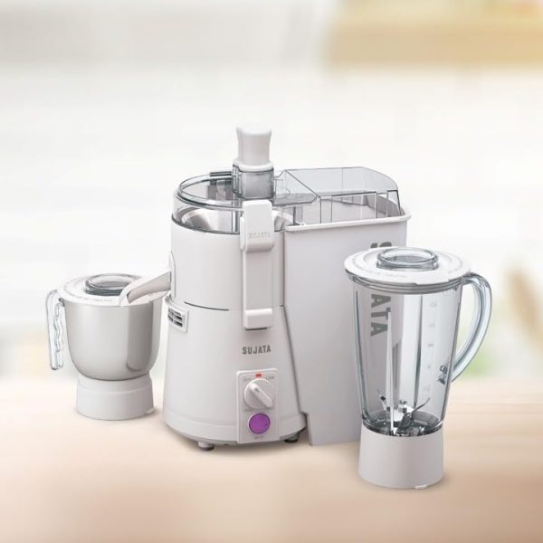 Sujata Powermatic Plus 900 Watts Juicer Mixer Grinder | 22000 Rotations Per Min | 90 Minutes Continuous Running | 2 Versatile Jars 1750 ml and 1000 ml