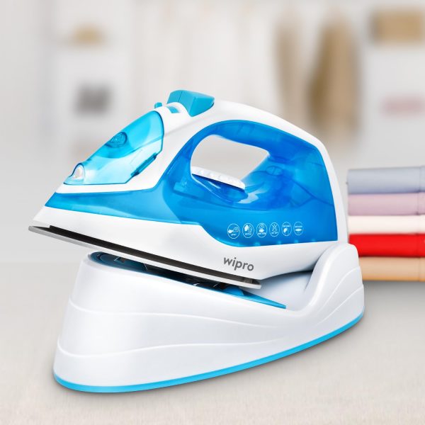 wipro Elato Gs206 2In1 Cord Plus Cordless Steam Iron|Dry&Steam Iron|1250 Watts|Scratch Resistant Ceramic Soleplate|Vertical&Horizontal Steaming